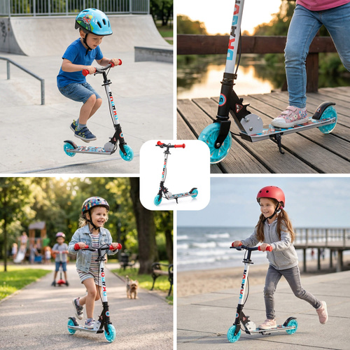 Scooter Meteor Dragon LED Wheels, Handbrake, Foldable