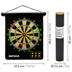 Magnetic dartboard Meteor roll-up, double-sided