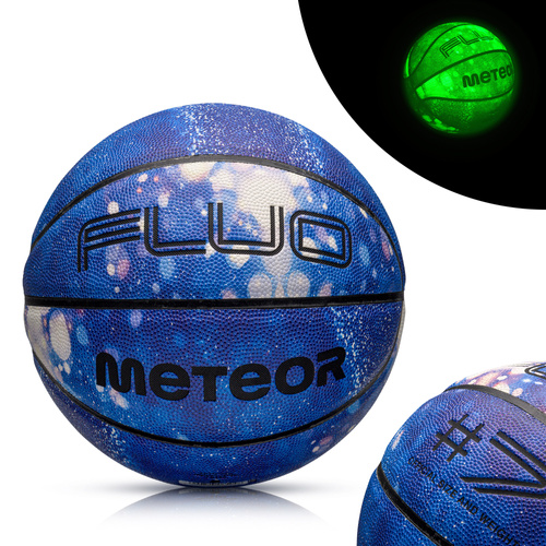 Basketball Meteor Fluo blau/weiß 7