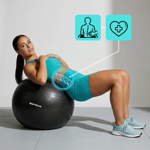 Fitness ball Meteor 75 cm black