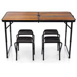 Meteor Pesta wood folding table with chairs