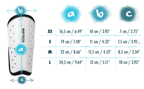 SOCCER SHIN GUARD METEOR M white