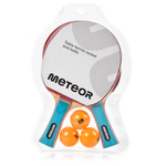 Set of 2 table tennis rackets Meteor Zephyr* and 3 balls