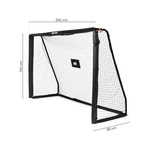 Fußballtor Meteor 240x160x85 cm schwarz