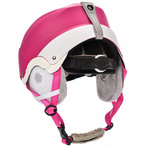 Skihelm Meteor Lumi S 53-55 cm rosa/weiss