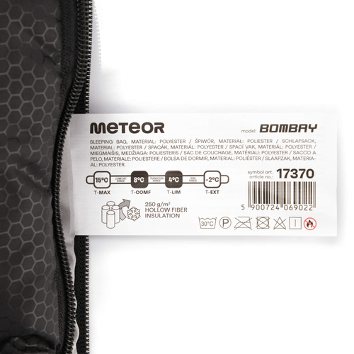 Meteor Schlafsack Bombay L Minze/Schwarz