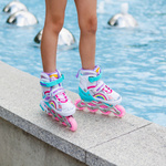 Inlineskates Meteor für Kinder S 30-33 Rainbow