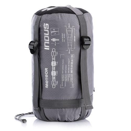 Sleeping bag Meteor Indus R gray / black