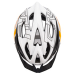 Kask rowerowy Meteor Gruver M 55-58 cm biały/czarny/pomarańczowy