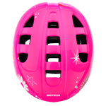 Kask rowerowy dla dzieci Meteor KS08 S 48-52 cm różowy/biały