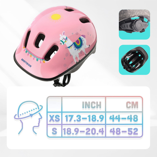Kask rowerowy dla dzieci Meteor KS06 S 48-52 cm Lhama