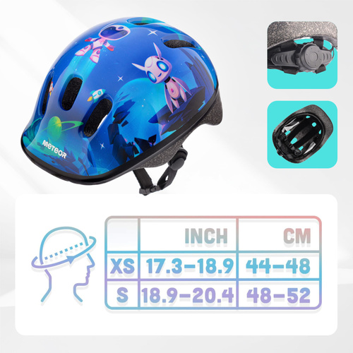 Kask rowerowy dla dzieci Meteor KS06 S 48-52 cm Alien