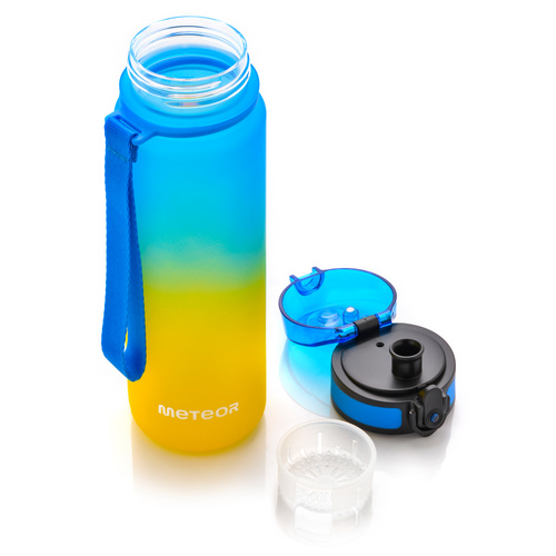 Meteor sports water bottle 500 ml blue/yellow