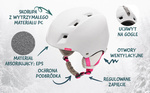 Ski helmet Meteor Kiona S white/pink 53-55 cm