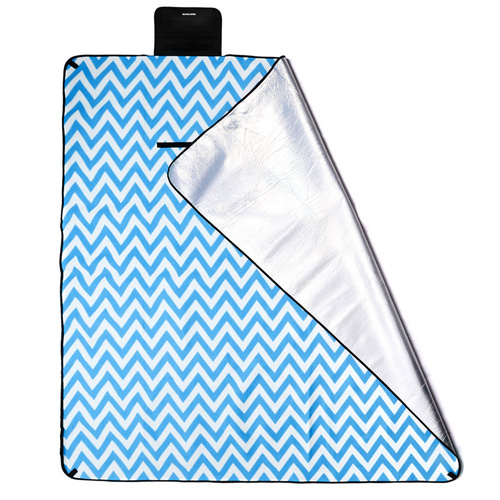 Picnic Blanket Meteor XL 180x200 cm Zigzag blue