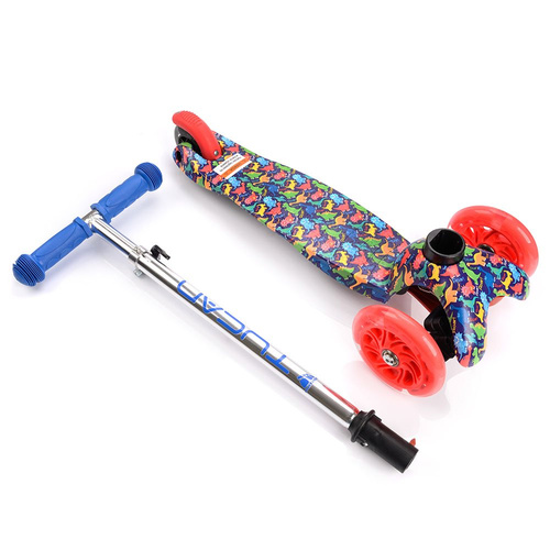 METEOR SCOOTER THREE-WHEEL WITH LED WHEELS TUCAN DINOSAUR