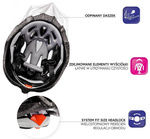 Fahrradhelm Meteor MV29 Drizzle L 58-61 cm weiß/grau/mint