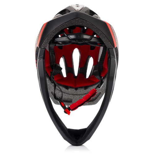 Full-face bicycle helmet Meteor Lupus S 48-52 cm black/red