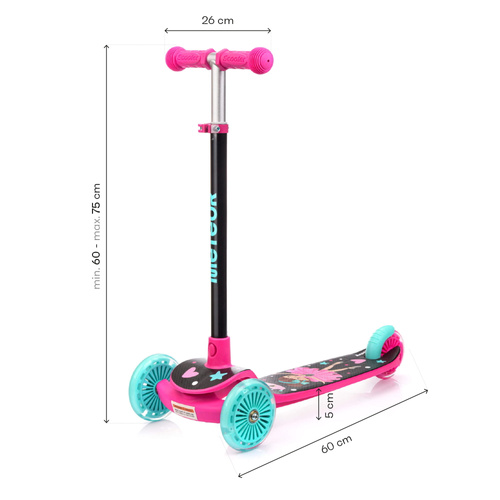 Dreirad-Roller Meteor Funny pink