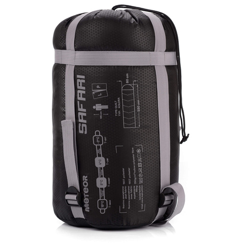Meteor Schlafsack Safari L grau/schwarz