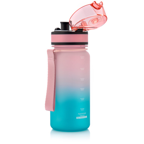 Meteor sports water bottle 350 ml pink/turquoise