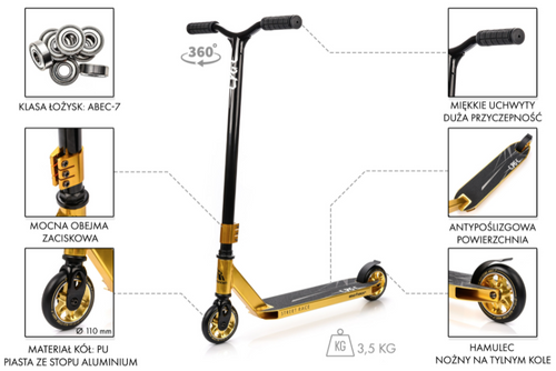 Meteor Edge Motorroller gold