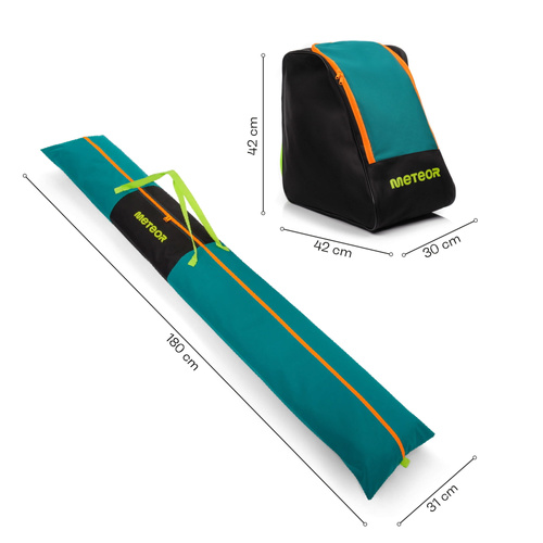 Ski set Meteor Croma green/black