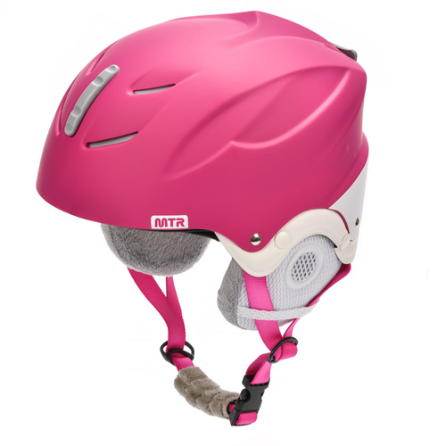 Skihelm Meteor Lumi M 55-58 cm rosa/weiss