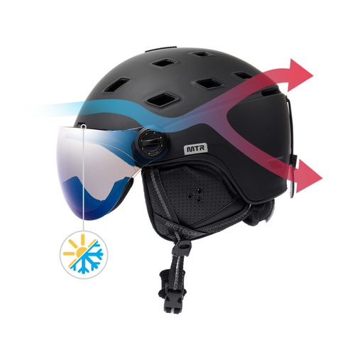 Skihelm Meteor Glide M 55-58 cm schwarz