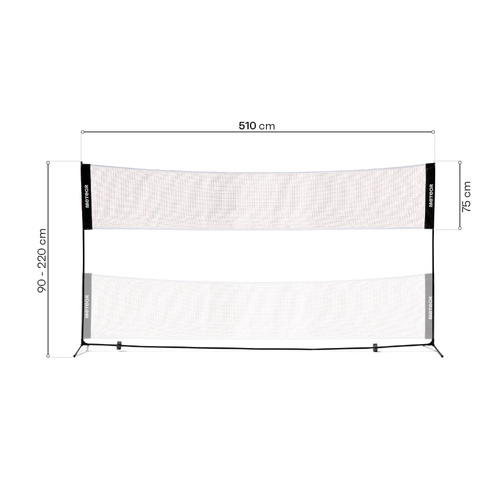 Badmintonnetz Meteor 5.1x2.2 m
