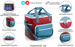 Torba termiczna Meteor Frosty 30 l  jasnoniebieski/szary