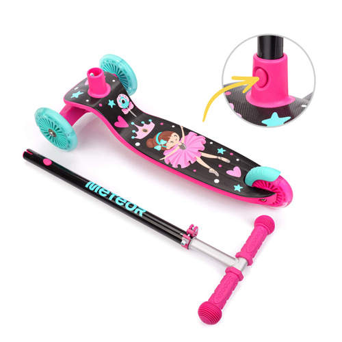 Three-wheel scooter Meteor Funny pink