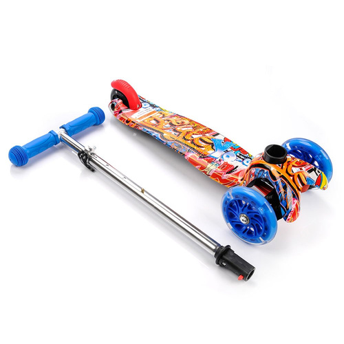 Hulajnoga trójkołowa z kółkami led Meteor Tucan Graffiti