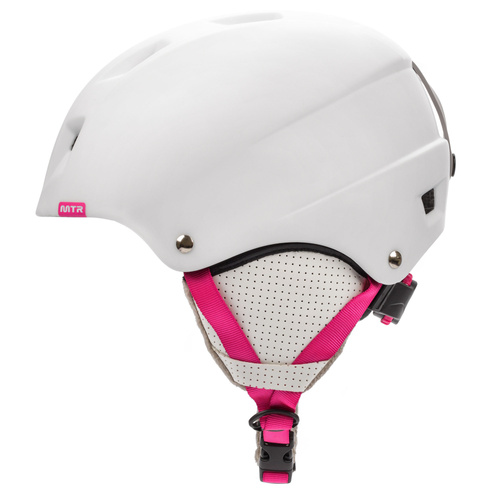 Skihelm Meteor Kiona XS rosa/weiss 48-52 cm