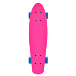 Meteor Kunststoff-Skateboard neon pink/neon blau/silbern