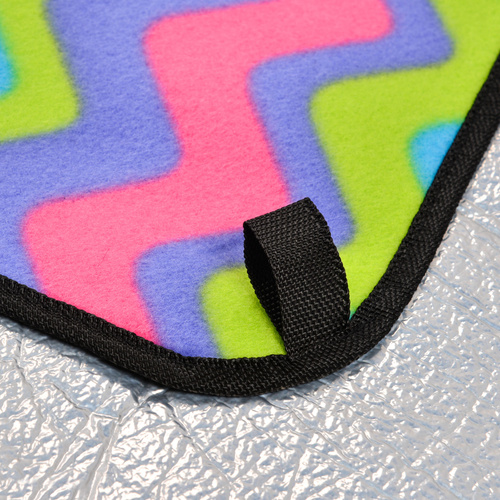 Picnic Blanket Meteor 2XL 200x200 cm Zigzag Multicolor