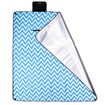 Picknickdecke Meteor XL 180x200 cm Zickzack blau