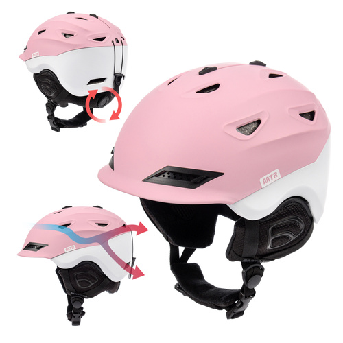 Ski helmet Meteor Montara L 58-61 cm white/pink