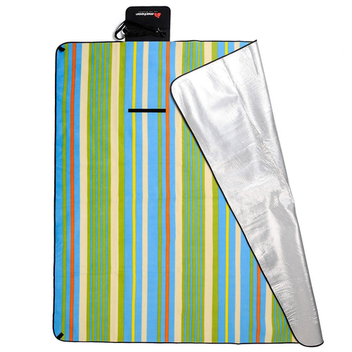 Picnic Blanket Meteor 2XL 200x200 cm Multicolor Stripes