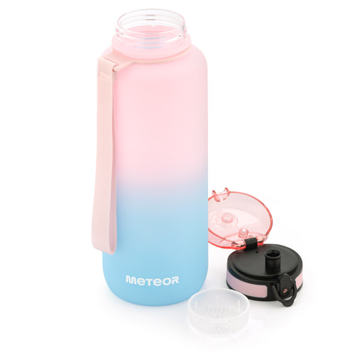 Bidon sportowy Meteor 1500 ml różowy/niebieski
