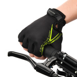 Rękawiczki rowerowe Meteor MX12 S czarny/neonowy żółty