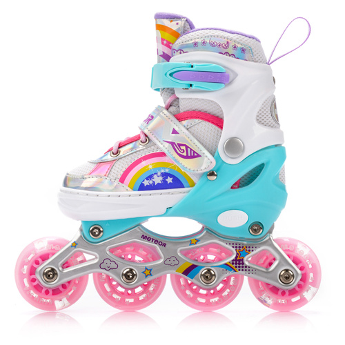 Inlineskates Meteor für Kinder S 30-33 Rainbow