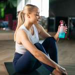 Meteor sports water bottle 350 ml pink/turquoise