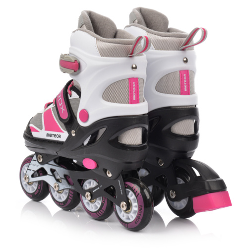 Inlineskates Meteor L 38-41 Rox pink/grau