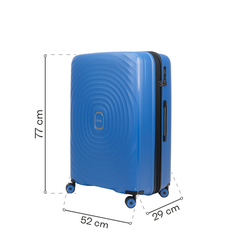 Duża walizka SwissBags Echo 77 cm morski