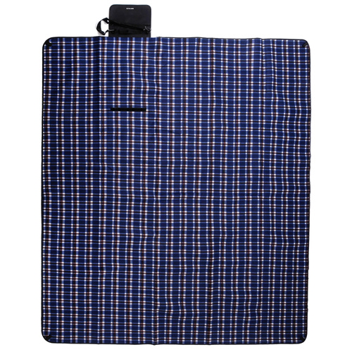 Picnic Blanket Meteor 3XL 220x200 cm blue checker