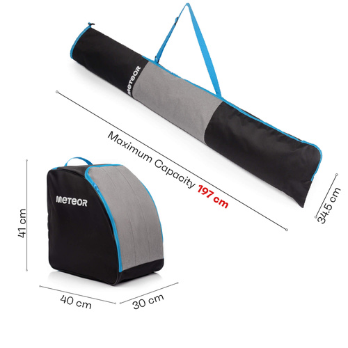 Ski-Set Meteor Norse grau/schwarz