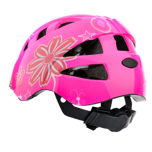 Kinderfahrradhelm Meteor KS08 S 48-52 cm rosa/weiß