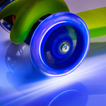Meteor scooter three-wheel with led wheels  green-navy blue