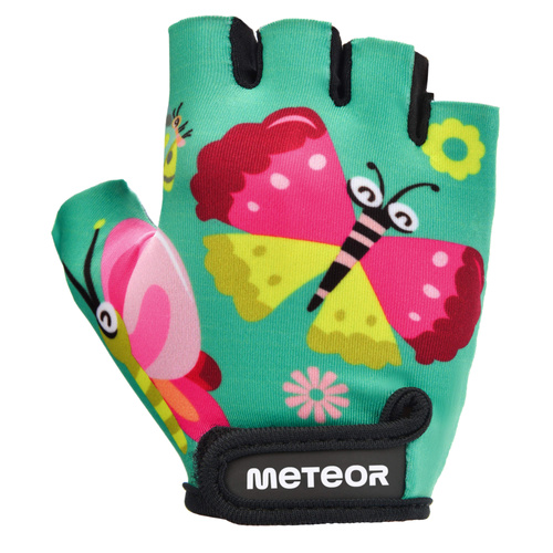 Fahrradhandschuhe Meteor Kids XS Schmetterlinge